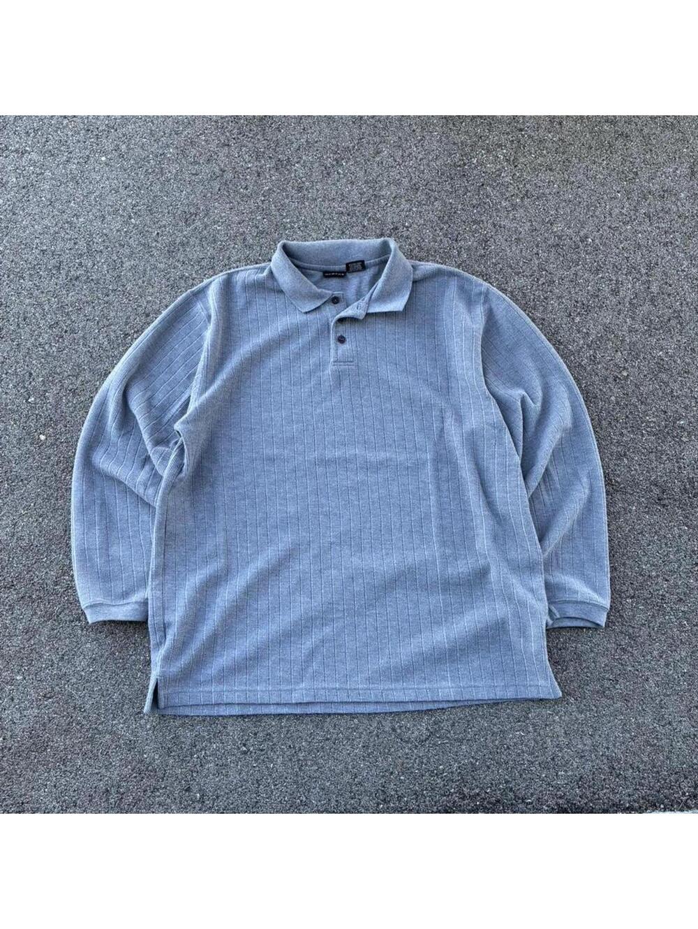 George Men's Grey and Blue Shirt
